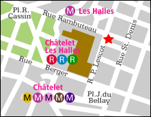 パリのカフェ　オ・ペール・トランキーユ　地図