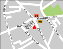パリのカフェ　ル・メニル　地図