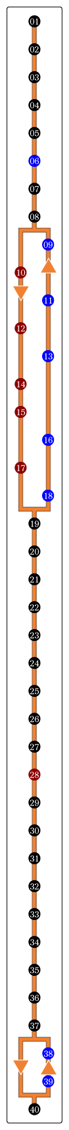 パリのバス27番　バス路線図
