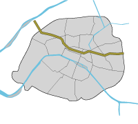 パリのメトロ3号線路線図