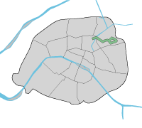 パリのメトロ7bis線路線図