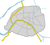 パリのメトロRERC号線路線図