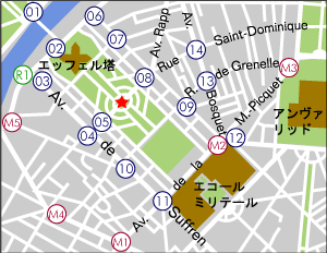 シャン・ド・マルス公園地図