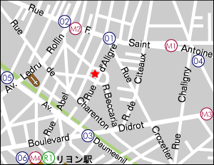 アリーグルの蚤の市地図