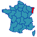 フランス地図　アルザス