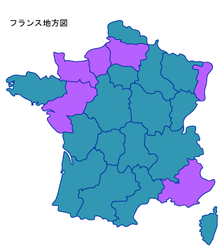 フランス地方旅行　地図